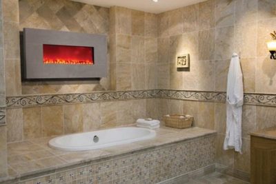 bathroom fireplace
